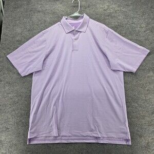 F&G Tech Golf Polo Shirt Mens XL Short Sleeve Purple Striped